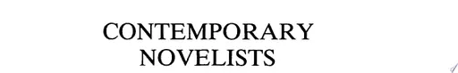 Cover image of Contemporary Novelists