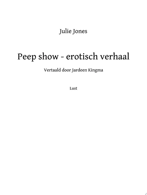 Cover image of Peep show - erotisch verhaal